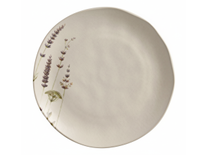 PRATO DE CERAMICA 26CM RASO - ORGANICO LAVANDA