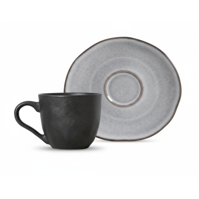 XICARA DE CERAMICA 120ML PARA CAFE COM PIRES - ORGANICO CONCRETO