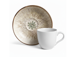 XICARA DE CERAMICA 120ML PARA CAFE COM PIRES - BIO EVERGREEN