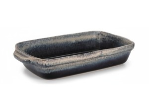 TRAVESSA DE CERAMICA 32CM RETANGULAR BORDA