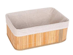 CESTA BAMBU C/PANO 33X23X12CM