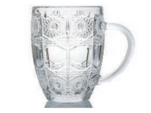 CANECA VIDRO 350ML TRABALHADA