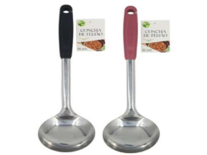 CONCHA DE INOX 30CM CABO PLASTICO - BLACK