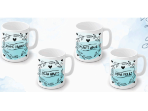 CANECA CERAMICA 320ML FRASE/RAMO