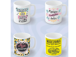 CANECA CERAMICA 320ML MAE SPOT SORTIDA