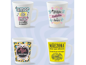 CANECA CERAMICA 300ML TULIPA MAE SPOT SORTIDA