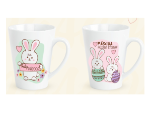 CANECA CERAMICA 320ML PASCOA TULIPA