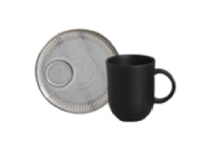 XICARA DE CERAMICA 330ML PARA CHA COM PIRES - STONEWARE