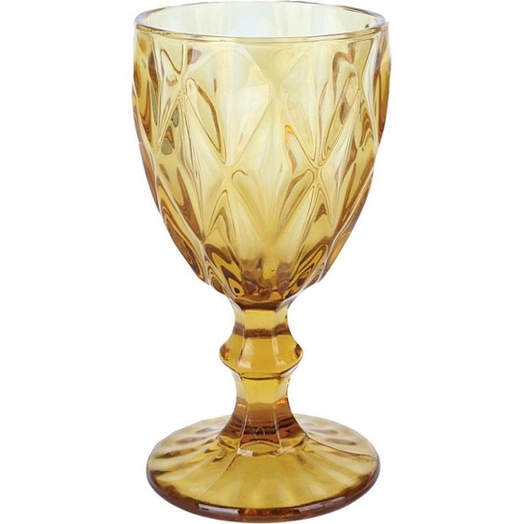 JOGO 6 TACA 260ML DIAMOND VIDRO AMBAR