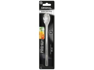 COLHER PARA SUCO 20CM INOX PREMIUM CARTELA